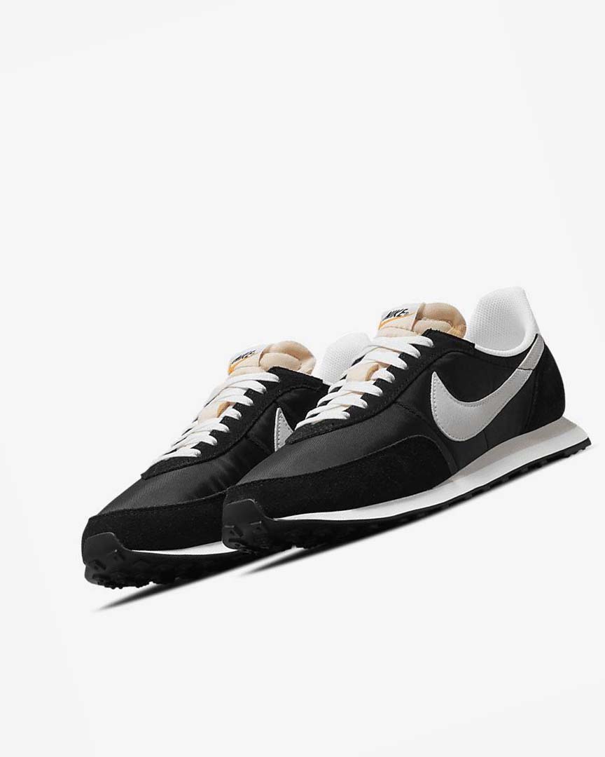 Black / White Nike Waffle Trainer 2 Men's Casual Shoes | CA_4619