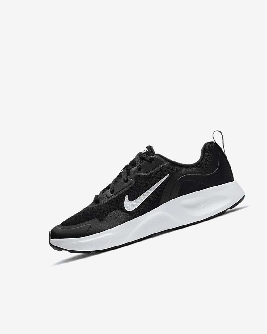 Black / White Nike Wearallday Boys\' Sneakers | CA_1108