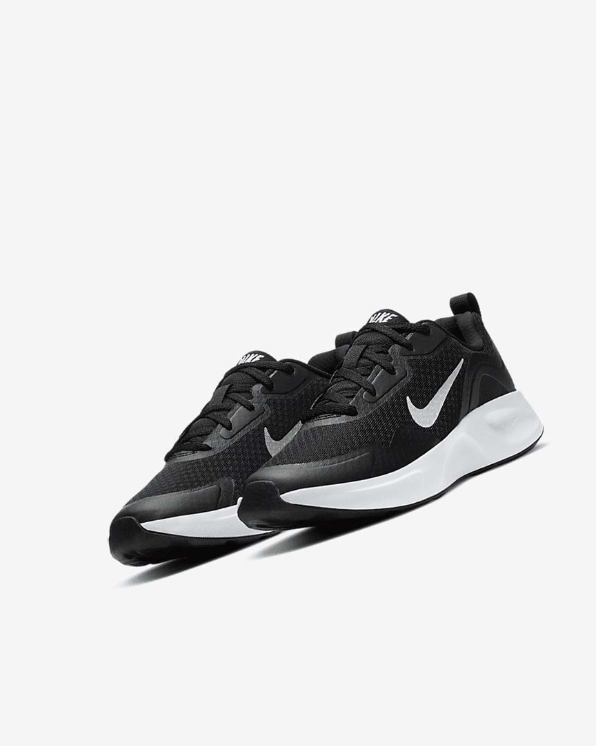 Black / White Nike Wearallday Girls' Sneakers | CA_5275