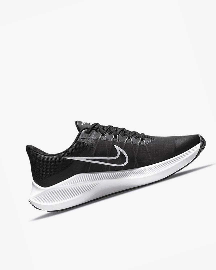 Black / White Nike Winflo 8 Men's Running Shoes | CA_4985