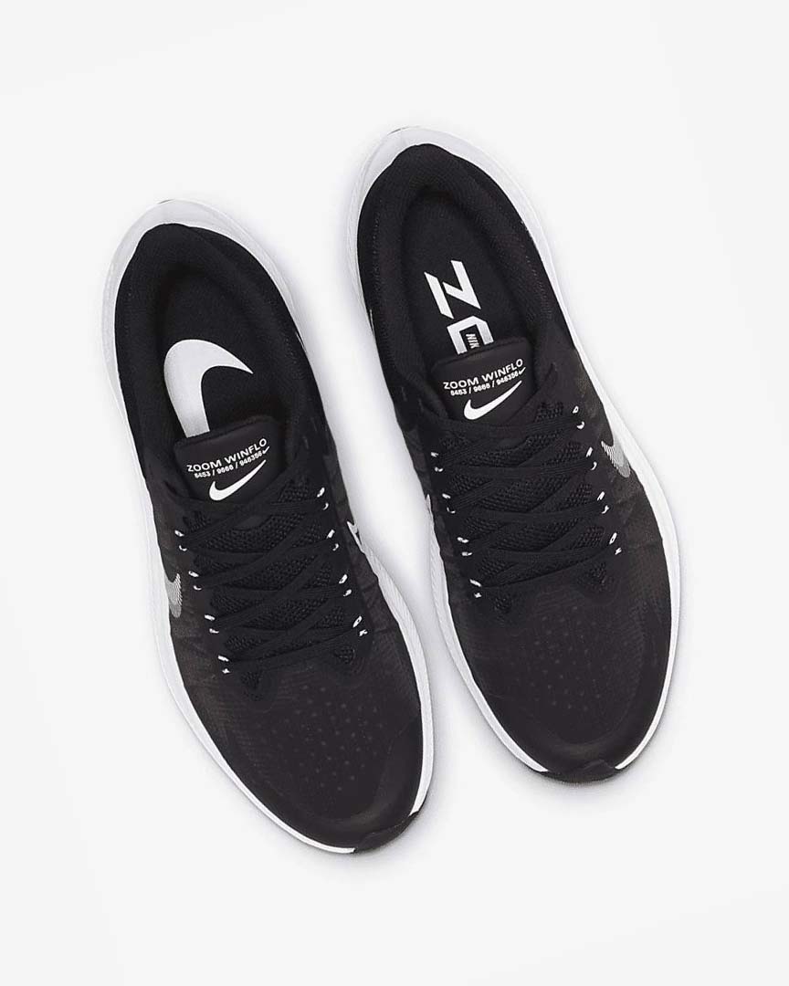 Black / White Nike Winflo 8 Men's Running Shoes | CA_4985
