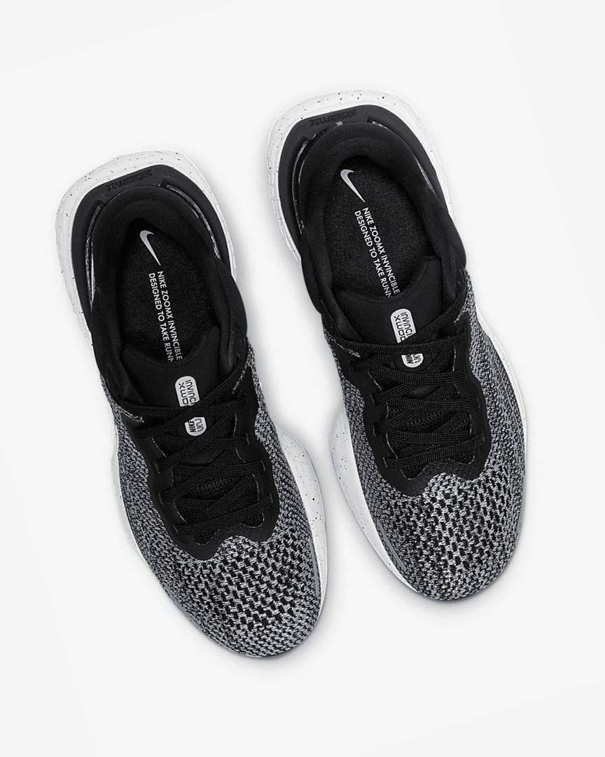 Black / White Nike ZoomX Invincible Run Flyknit Men's Running Shoes | CA_2290