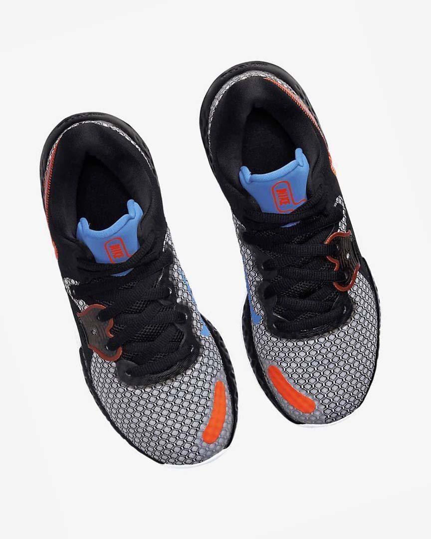 Black / White / Orange / Light Blue Nike Renew Elevate 2 Men's Basketball Shoes | CA_1169