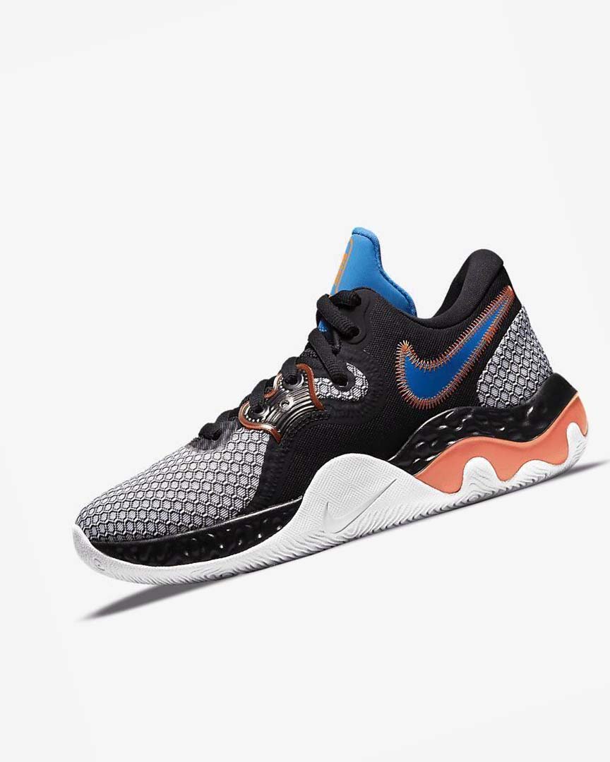 Black / White / Orange / Light Blue Nike Renew Elevate 2 Men\'s Basketball Shoes | CA_1169