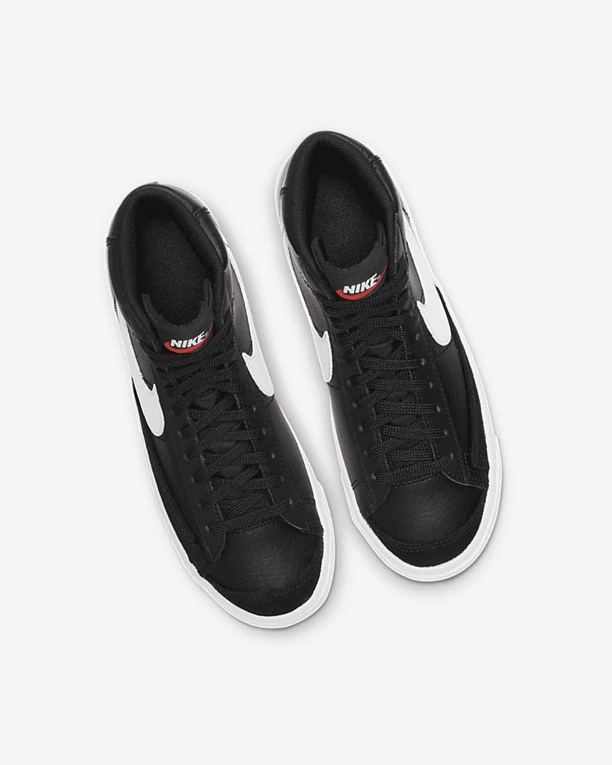 Black / White / Orange Nike Blazer Mid '77 Girls' Sneakers | CA_2367