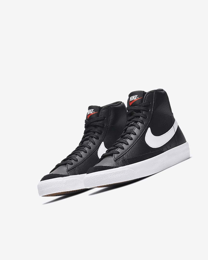 Black / White / Orange Nike Blazer Mid '77 Girls' Sneakers | CA_2367