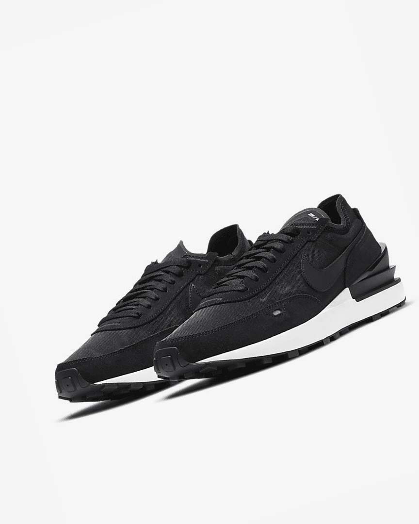 Black / White / Orange Nike Waffle One Men's Sneakers | CA_1161