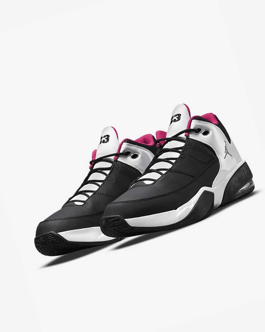 Black / White / Pink / Blue Nike Jordan Max Aura 3 Men's Basketball Shoes | CA_5271