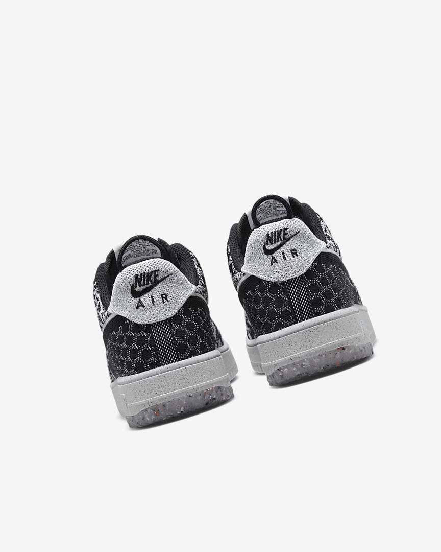 Black / White / Platinum / Black Nike Air Force 1 Crater Flyknit Next Nature Men's Sneakers | CA_4622