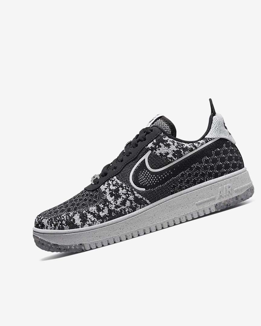 Black / White / Platinum / Black Nike Air Force 1 Crater Flyknit Next Nature Men\'s Sneakers | CA_4622