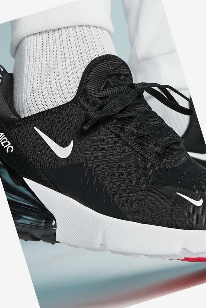 Black / White / Red / Dark Grey Nike Air Max 270 Men's Casual Shoes | CA_2852