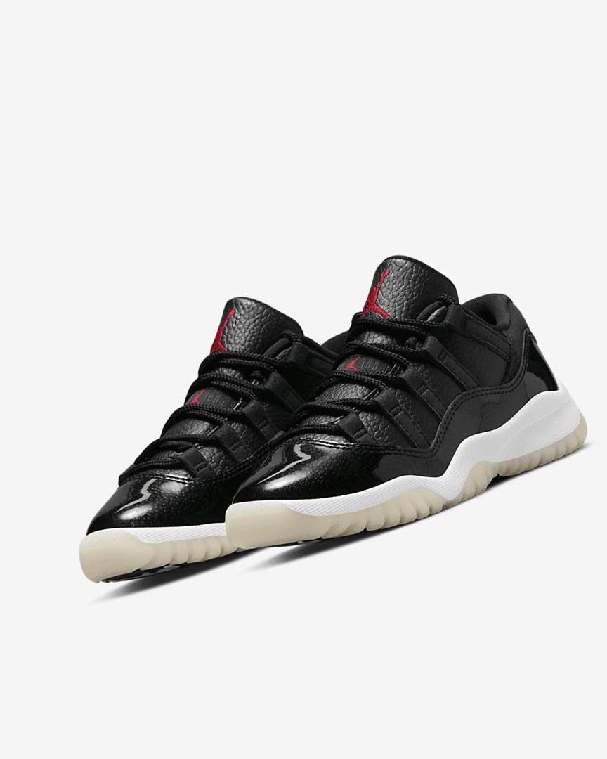 Black / White / Red Nike Air Jordan 11 Retro Low Boys' Basketball Shoes | CA_4539