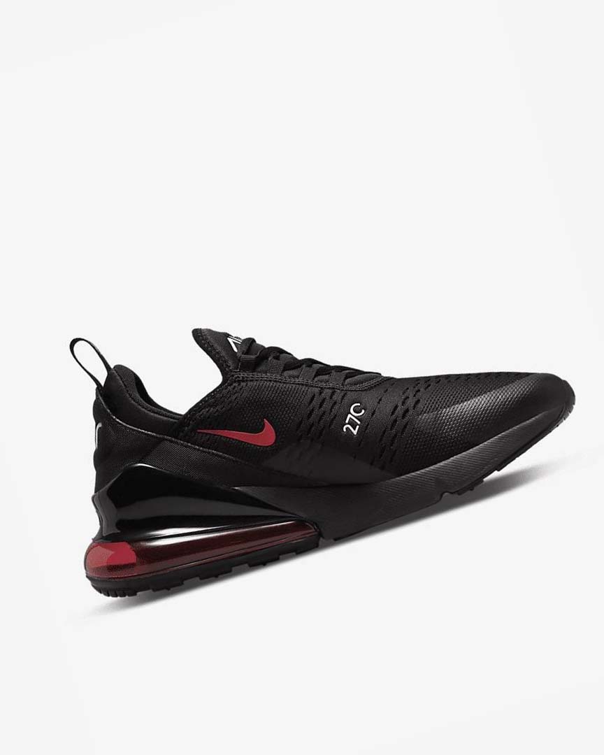 Black / White / Red Nike Air Max 270 Men's Casual Shoes | CA_2385