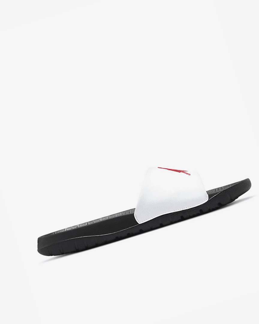 Black / White / Red Nike Jordan Break Men's Slides | CA_5017