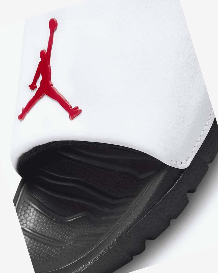 Black / White / Red Nike Jordan Break Men's Slides | CA_5017