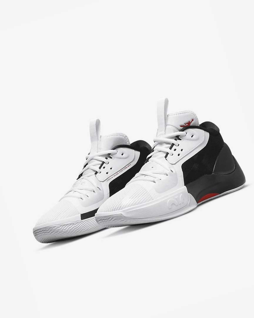 Black / White / Red Nike Jordan Zoom Separate Men's Basketball Shoes | CA_2717