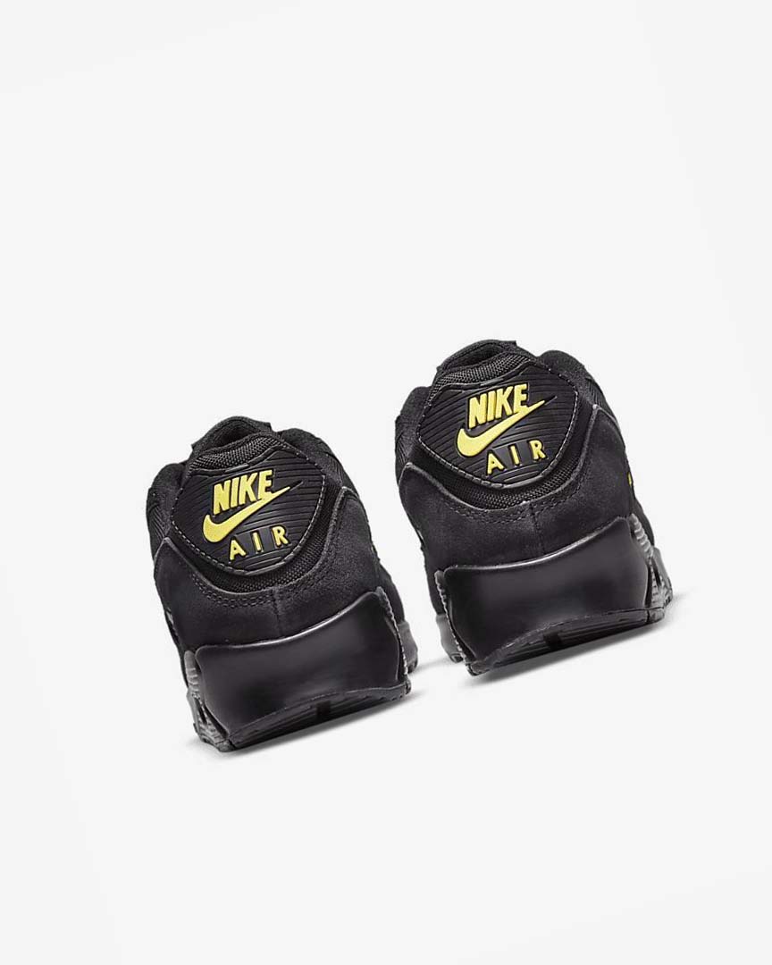 Black / Yellow / Metal Grey Nike Air Max 90 Men's Casual Shoes | CA_3253