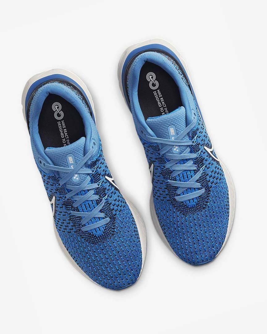 Blue / Black / Blue Nike React Infinity Run Flyknit 3 Men's Running Shoes | CA_5324