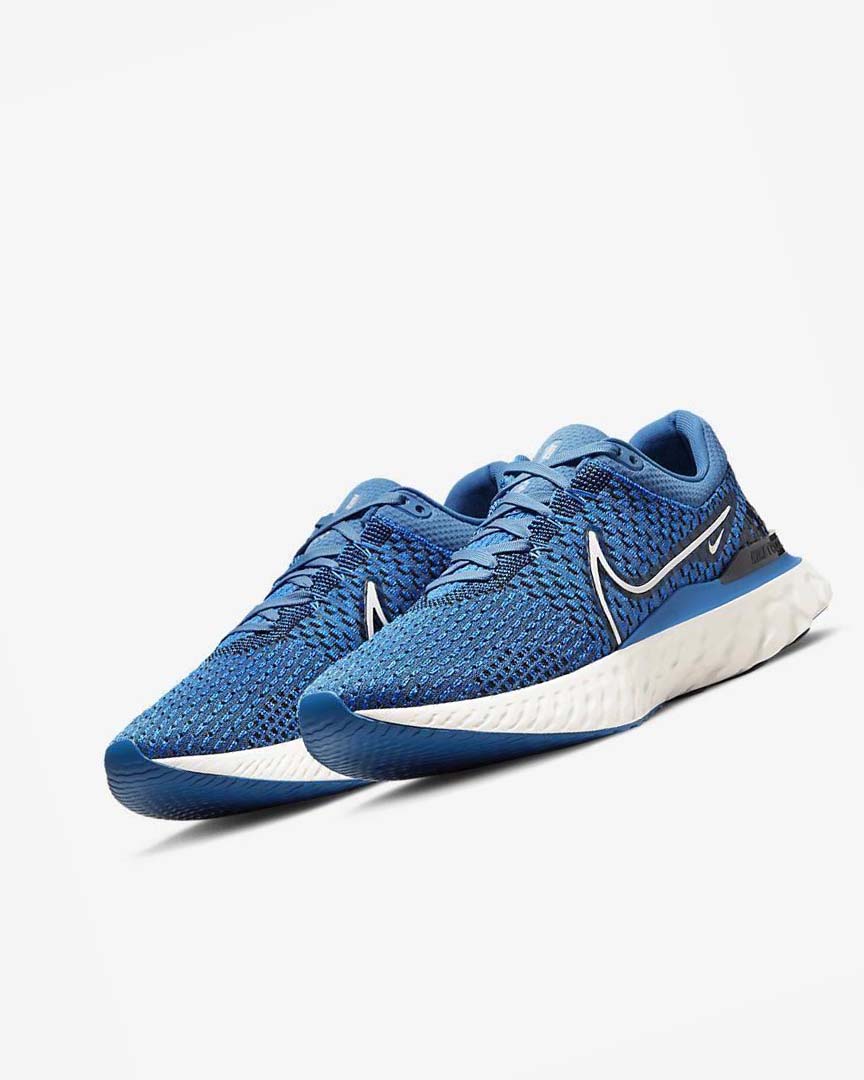 Blue / Black / Blue Nike React Infinity Run Flyknit 3 Men's Running Shoes | CA_5324