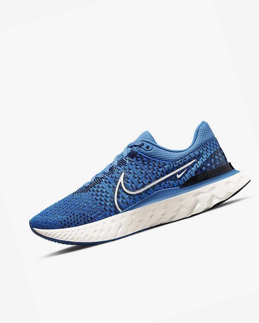 Blue / Black / Blue Nike React Infinity Run Flyknit 3 Men\'s Running Shoes | CA_5324