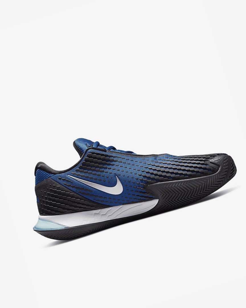 Blue / Black / Metal Silver Nike Court Air Zoom Vapor Cage 4 Rafa Men's Tennis Shoes | CA_2830
