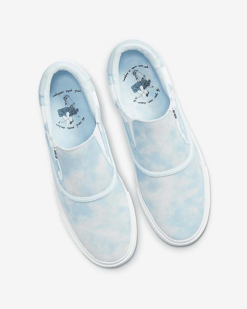 Blue / Blue / White / Blue Nike SB Zoom Verona Slip x Rayssa Leal Boys' Skate Shoes | CA_2642