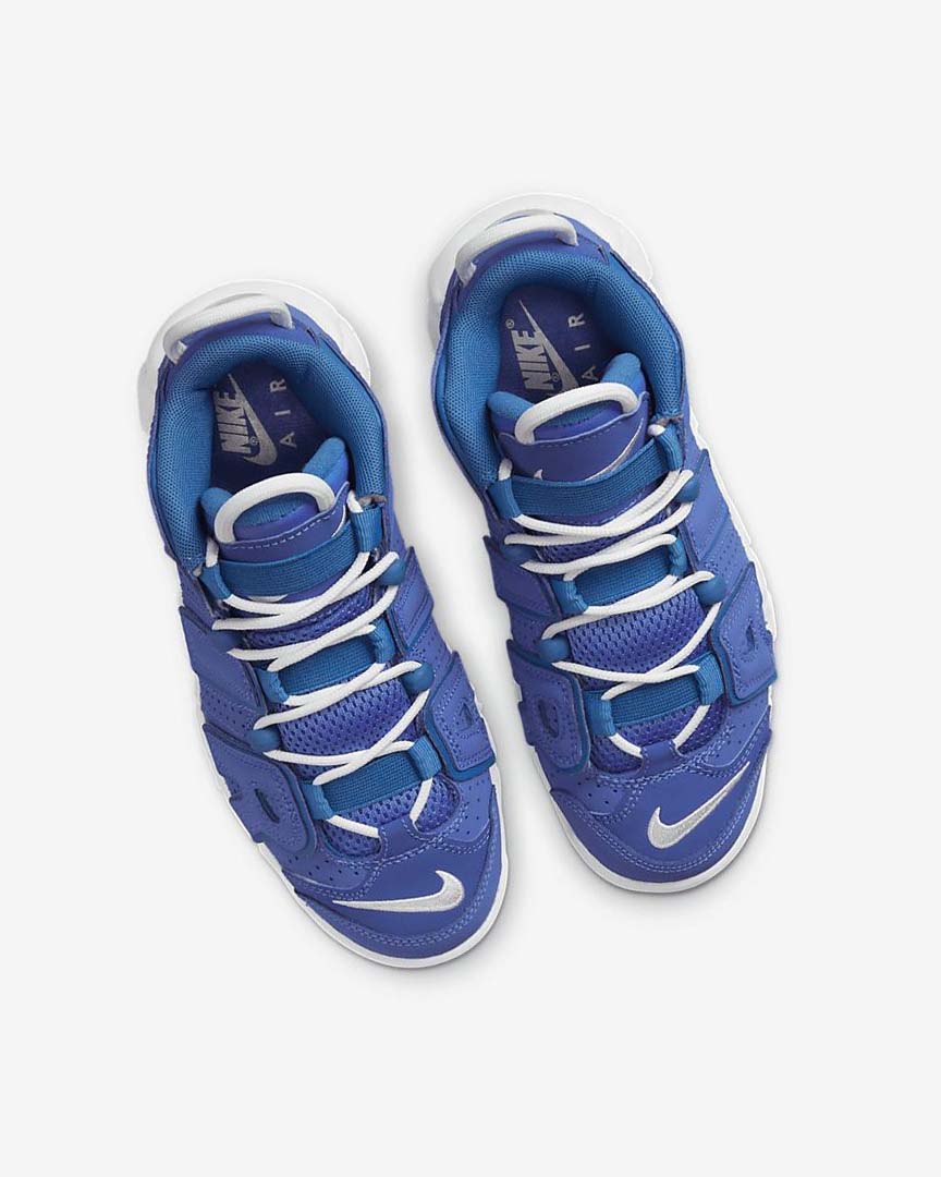 Blue / Blue / White Nike Air More Uptempo Boys' Basketball Shoes | CA_1110