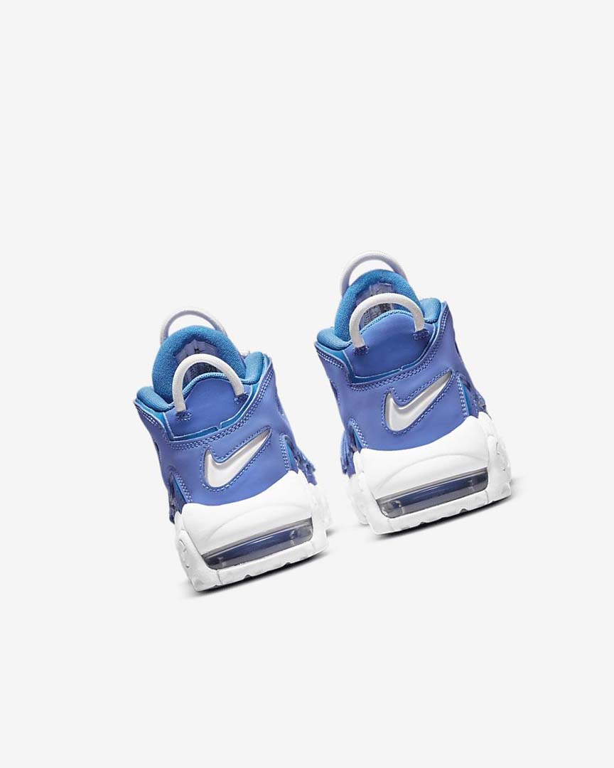 Blue / Blue / White Nike Air More Uptempo Boys' Basketball Shoes | CA_1110