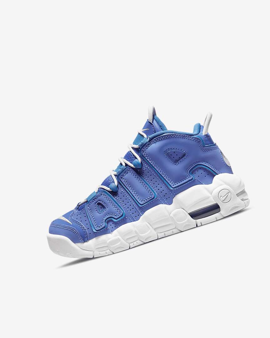 Blue / Blue / White Nike Air More Uptempo Boys\' Basketball Shoes | CA_1110