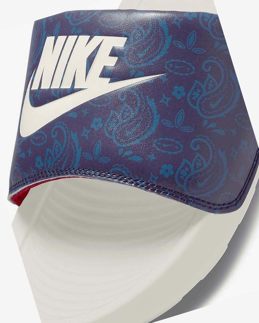 Blue / Dark Blue / Red Nike Victori One Men's Slides | CA_5066