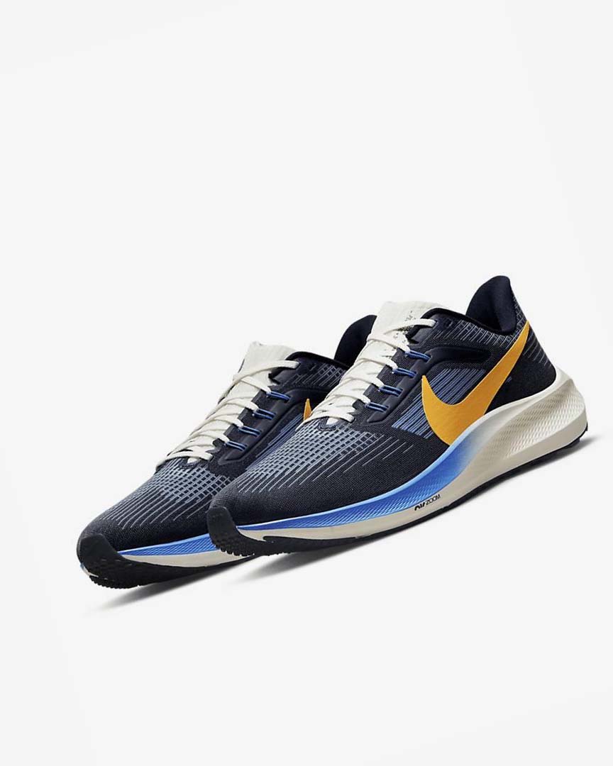 Blue / Dark Obsidian Nike Air Zoom Pegasus 39 Premium Men's Running Shoes | CA_1101