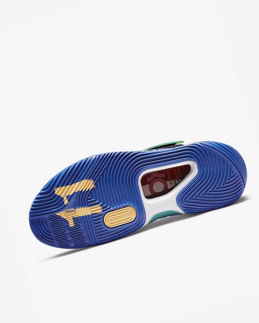 Blue / Deep Royal Blue / Light Green Nike KD14 NRG Men's Basketball Shoes | CA_5164