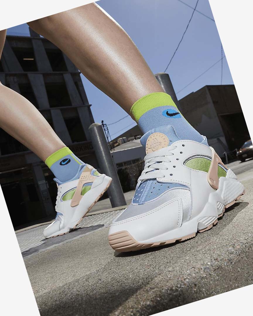 Blue / Green / Orange Nike Air Huarache SE Women's Sneakers | CA_4520