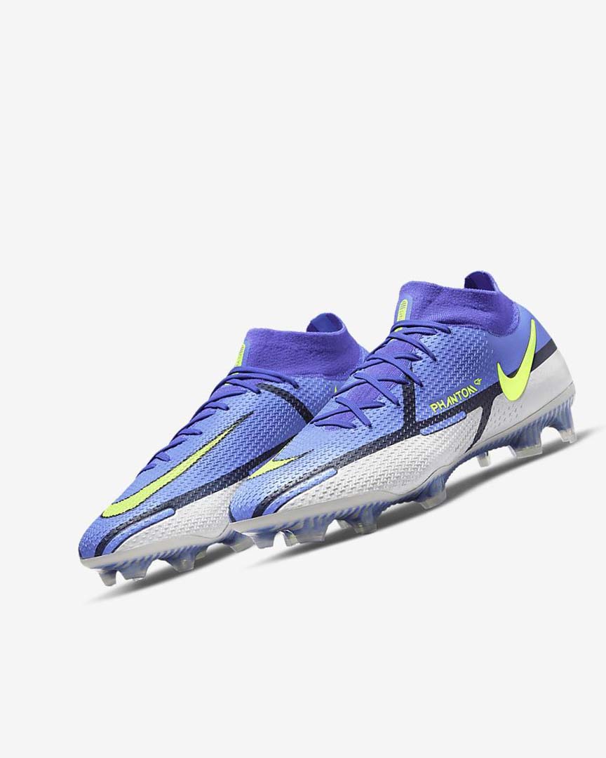 Blue / Grey / Blue Nike Phantom GT2 Dynamic Fit Elite FG Women's Soccer Cleats | CA_5296
