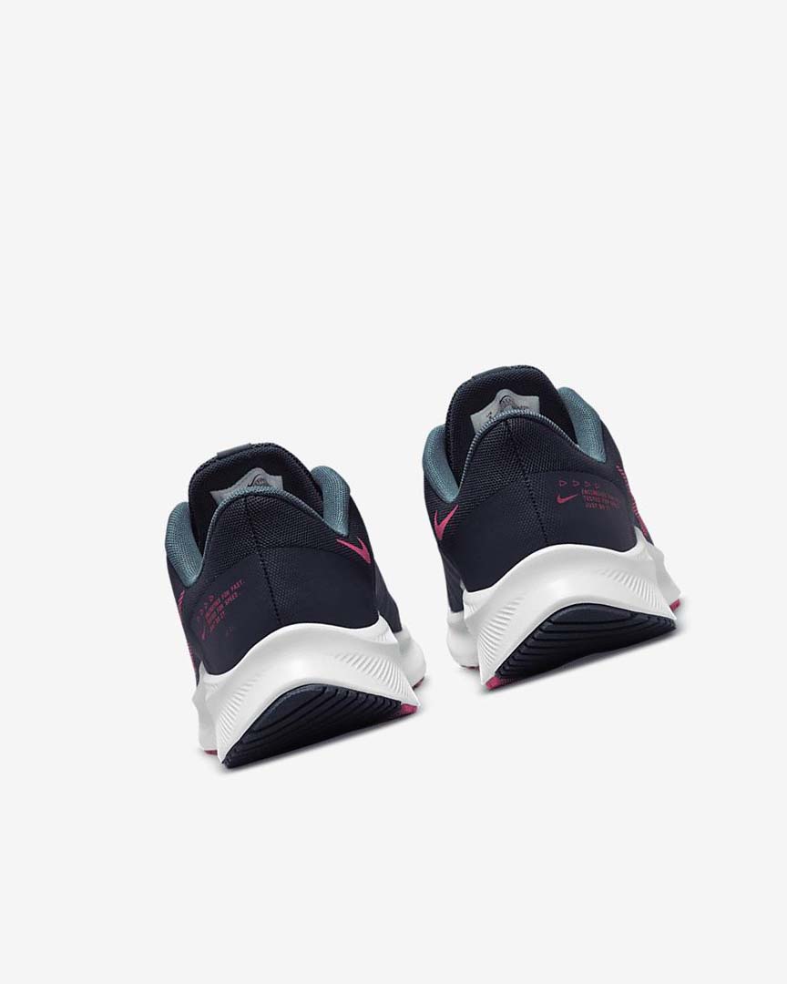 Blue / Grey Green / White / Pink Nike Quest 4 Women's Running Shoes | CA_4989
