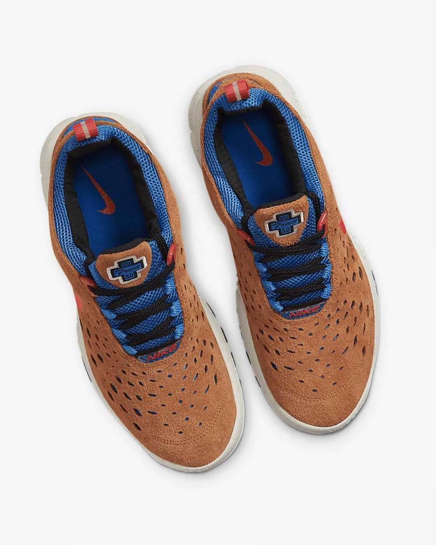 Blue / Light Cream / Red Nike Free Run Trail Men's Running Shoes | CA_4604