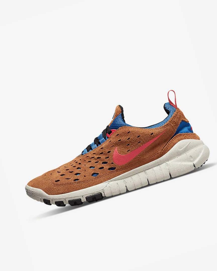 Blue / Light Cream / Red Nike Free Run Trail Men\'s Running Shoes | CA_4604