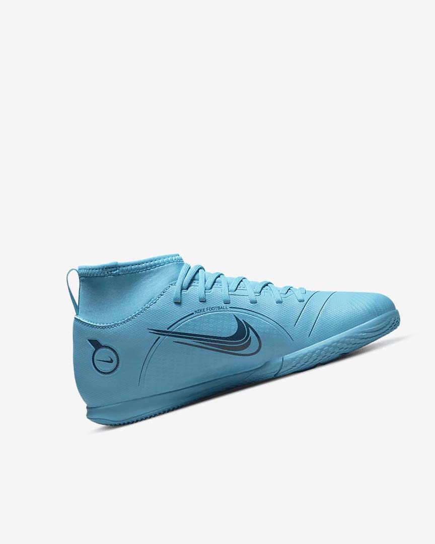 Blue / Orange Nike Jr. Mercurial Superfly 8 Club IC Girls' Soccer Shoes | CA_1114