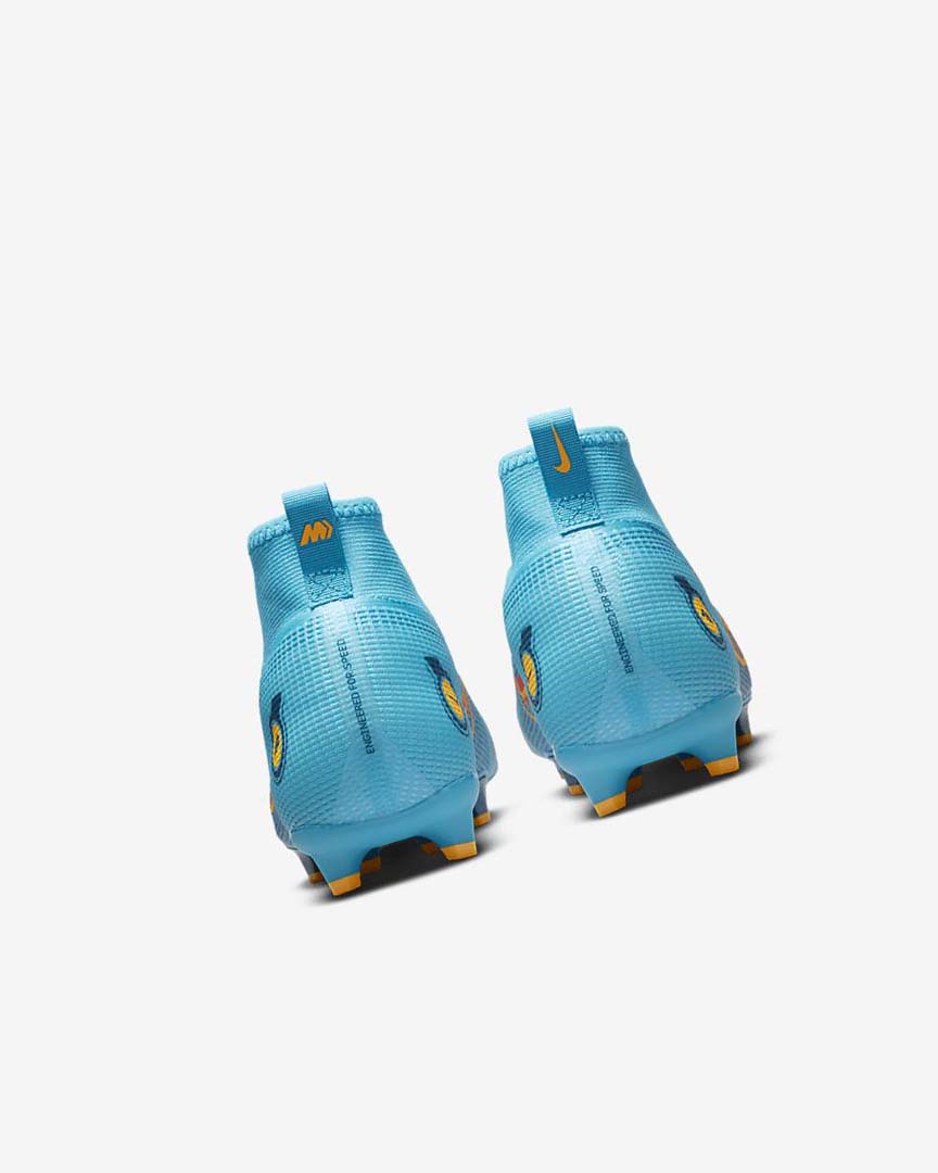 Blue / Orange Nike Jr. Mercurial Superfly 8 Pro FG Boys' Soccer Cleats | CA_2314