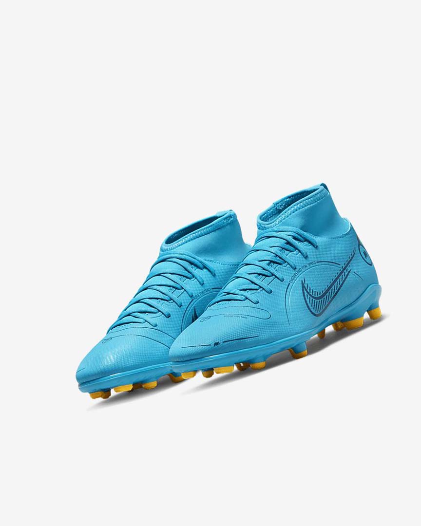 Blue / Orange Nike Jr. Mercurial Superfly 8 Club MG Girls' Soccer Cleats | CA_4732