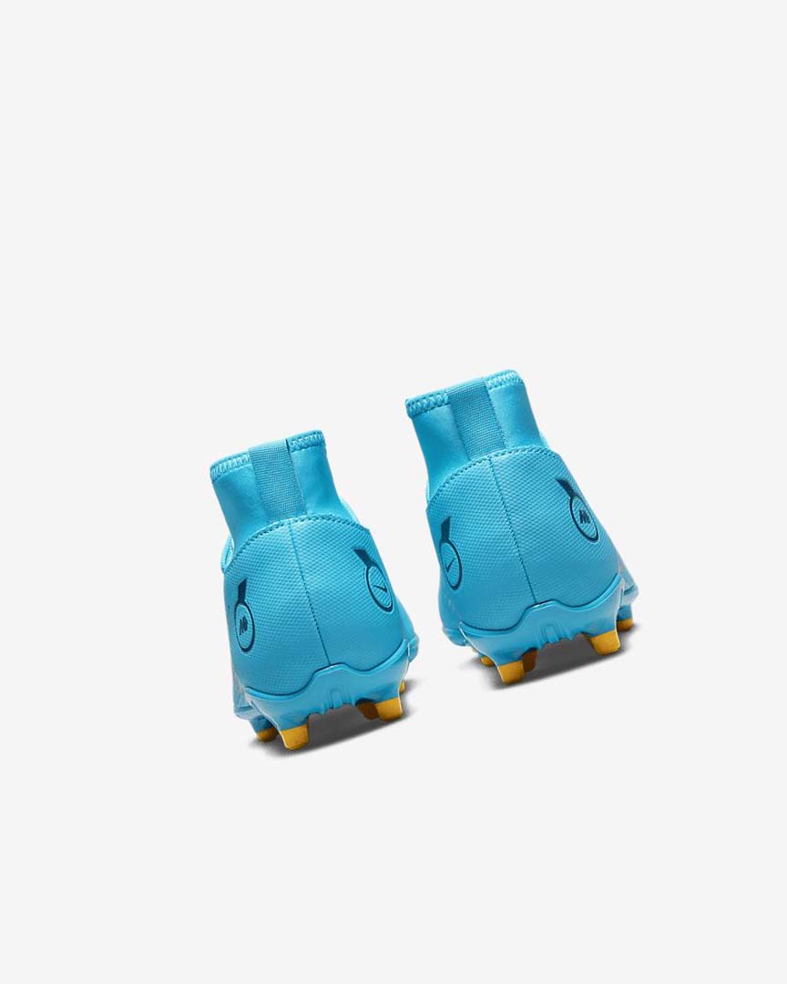 Blue / Orange Nike Jr. Mercurial Superfly 8 Club MG Girls' Soccer Cleats | CA_4732