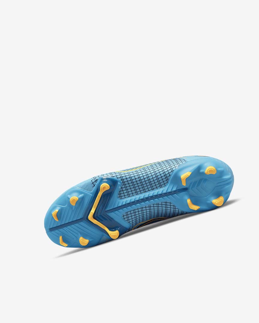 Blue / Orange Nike Jr. Mercurial Superfly 8 Academy MG Girls' Soccer Cleats | CA_4903