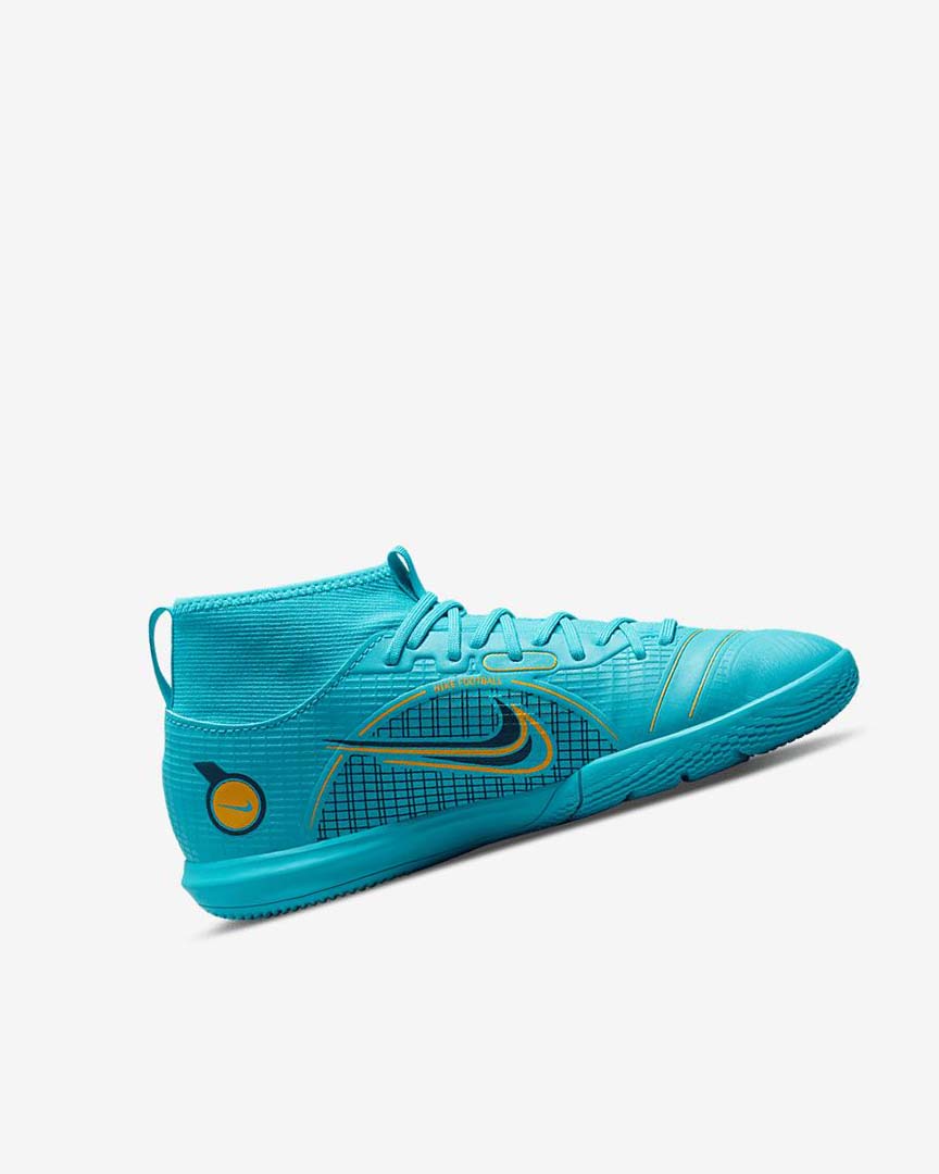 Blue / Orange Nike Jr. Mercurial Superfly 8 Academy IC Girls' Soccer Shoes | CA_5482