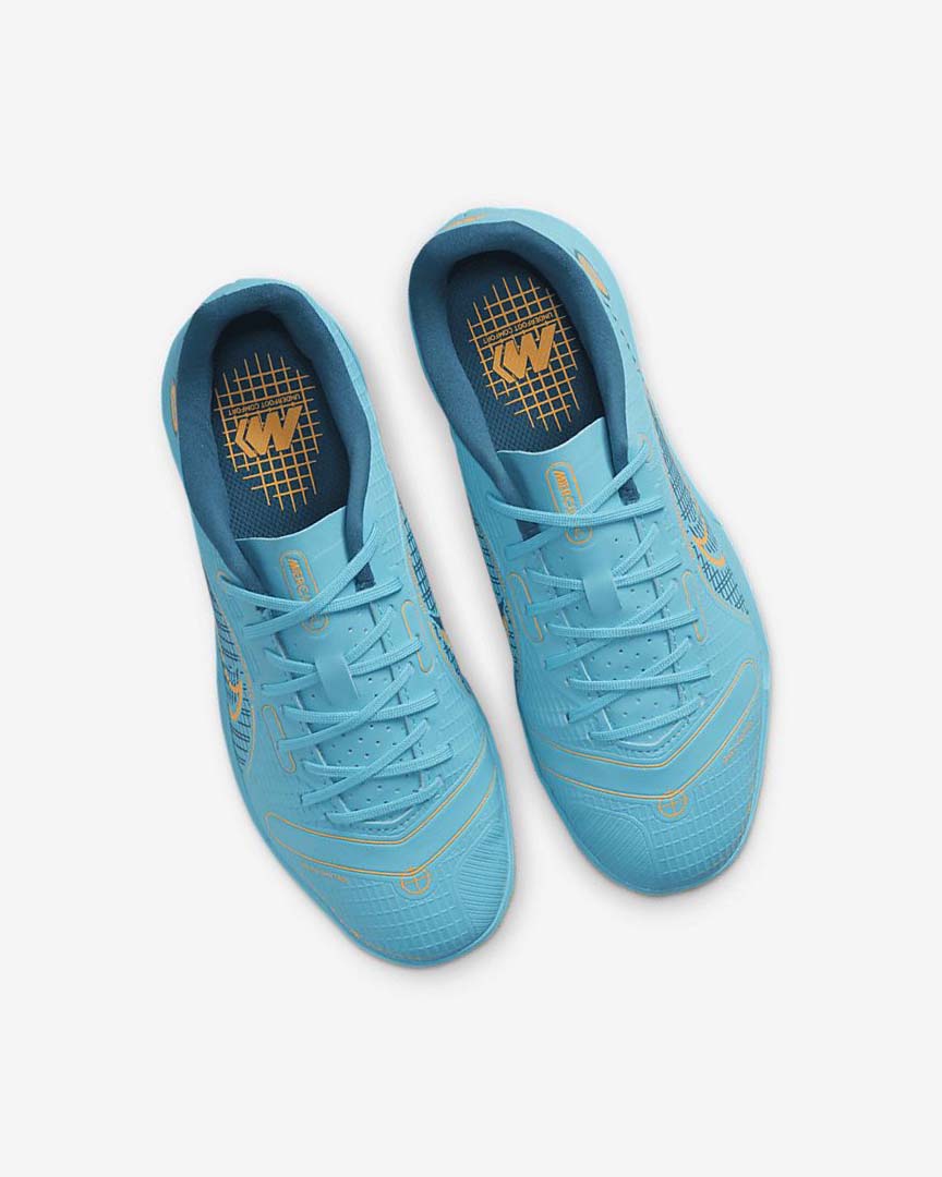 Blue / Orange Nike Jr. Mercurial Vapor 14 Academy IC Girls' Soccer Shoes | CA_2393