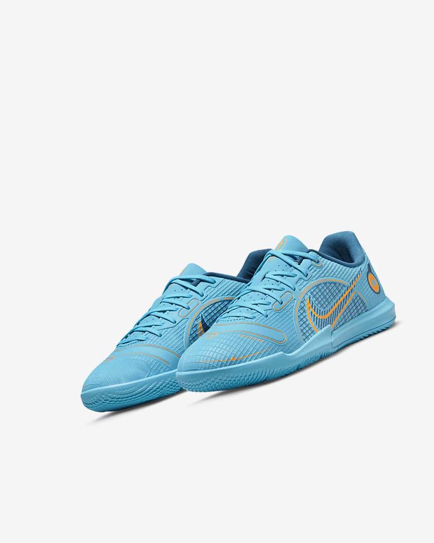 Blue / Orange Nike Jr. Mercurial Vapor 14 Academy IC Girls' Soccer Shoes | CA_2393