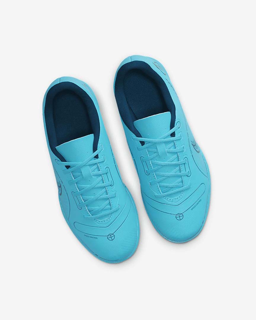 Blue / Orange Nike Jr. Mercurial Vapor 14 Club IC Boys' Soccer Shoes | CA_2422