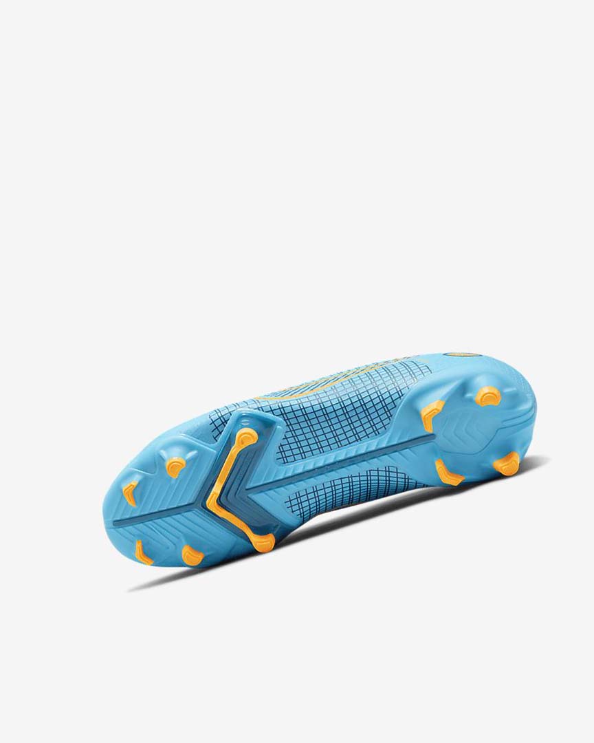 Blue / Orange Nike Jr. Mercurial Vapor 14 Academy MG Girls' Soccer Cleats | CA_2765