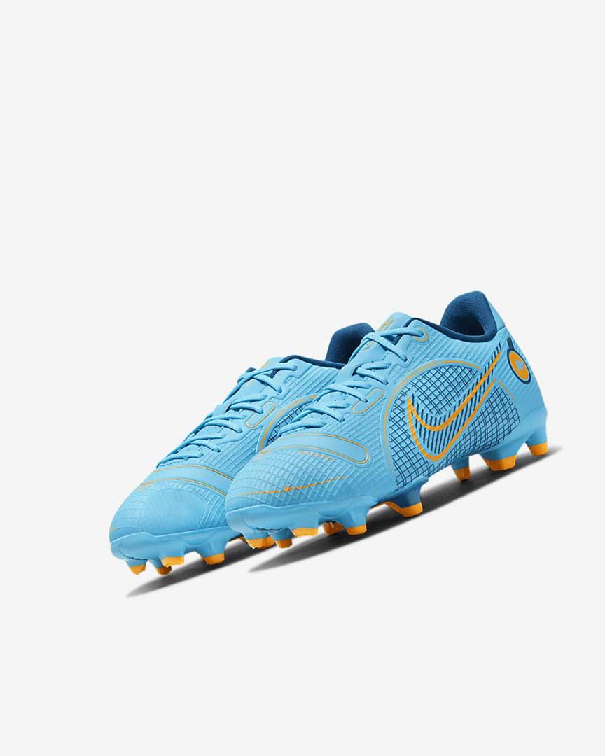 Blue / Orange Nike Jr. Mercurial Vapor 14 Academy MG Girls' Soccer Cleats | CA_2765