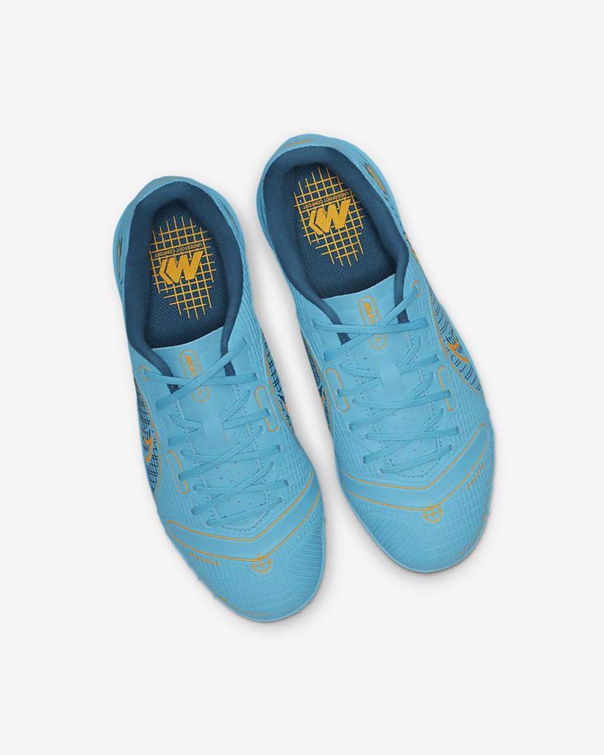 Blue / Orange Nike Jr. Mercurial Vapor 14 Academy TF Boys' Soccer Shoes | CA_4488