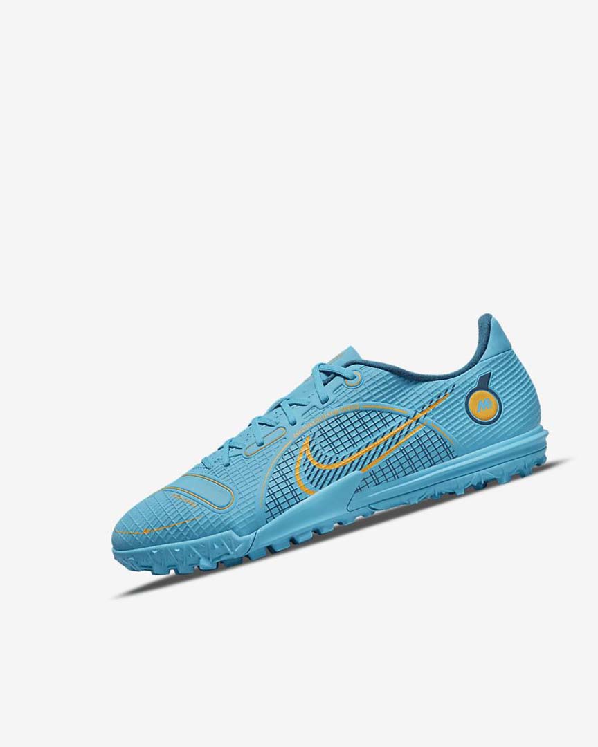 Blue / Orange Nike Jr. Mercurial Vapor 14 Academy TF Boys\' Soccer Shoes | CA_4488